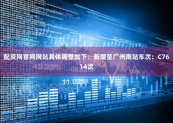 配资网官网网站具体调整如下：新增至广州南站车次：C7614次