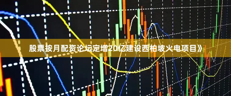 股票按月配资论坛定增20亿建设西柏坡火电项目》